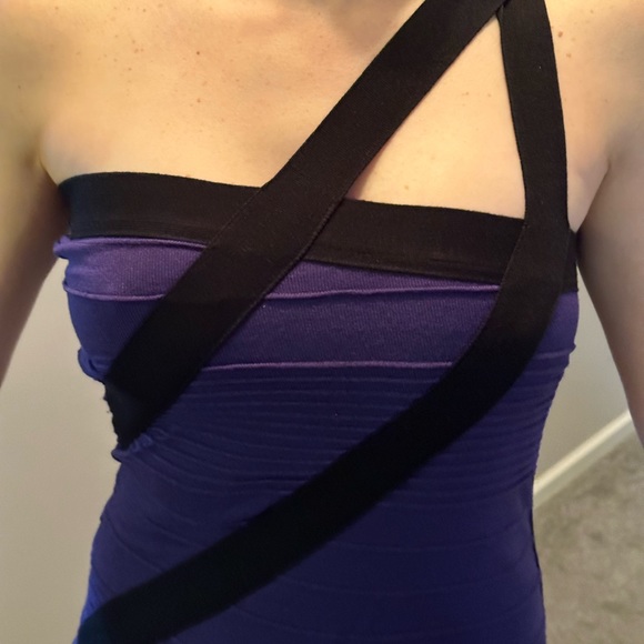 Purple mini dress rayon and spandex - Picture 2 of 4